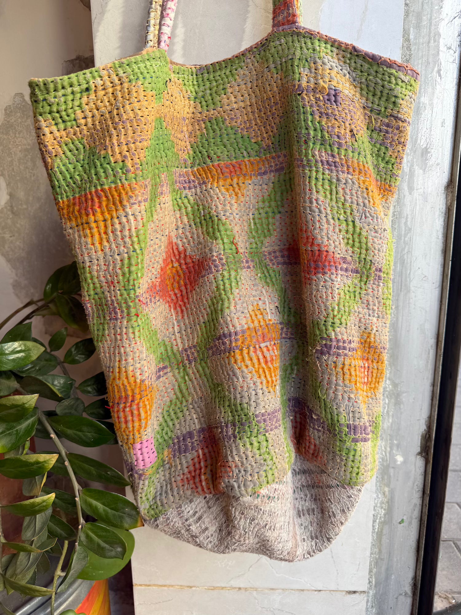 Oversized Kantha Bag