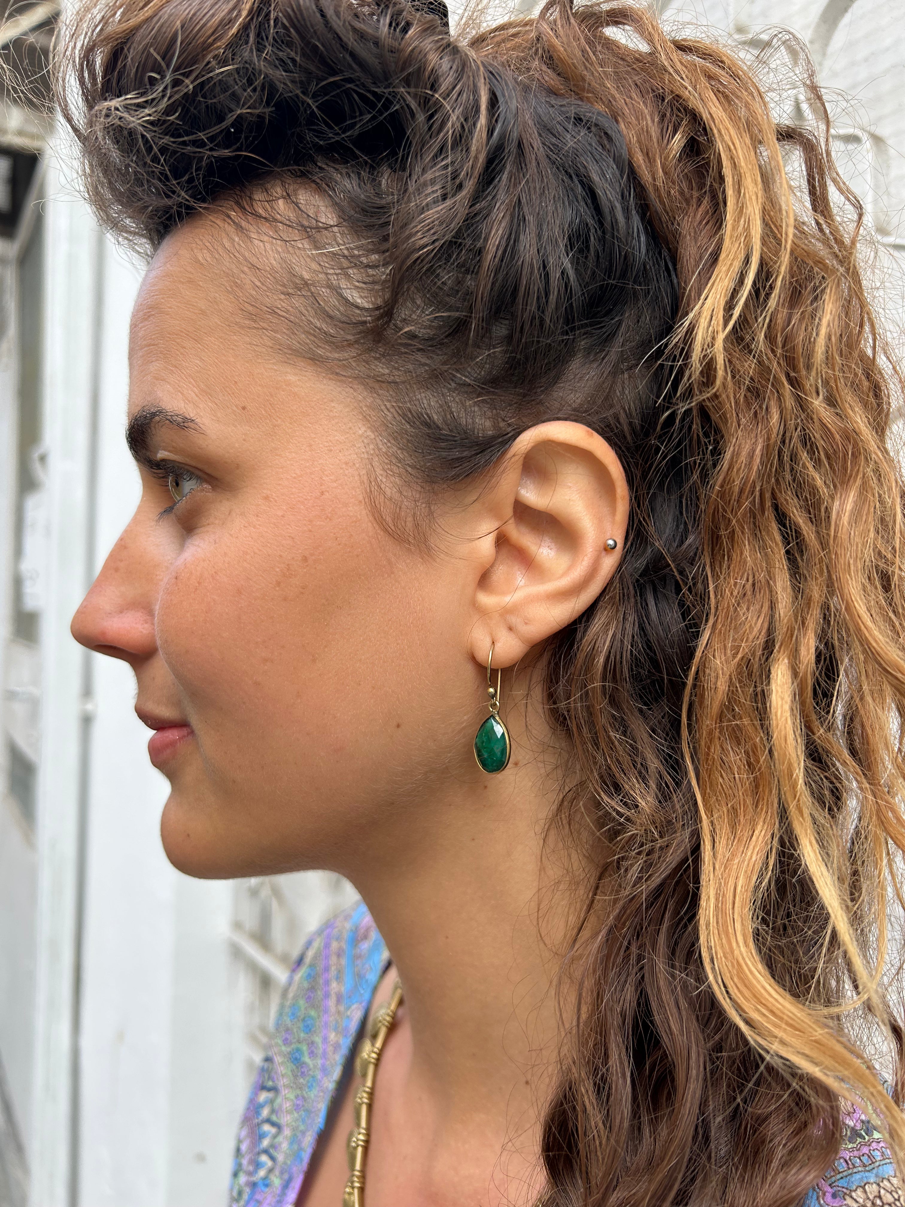 Brass Drop Earrings