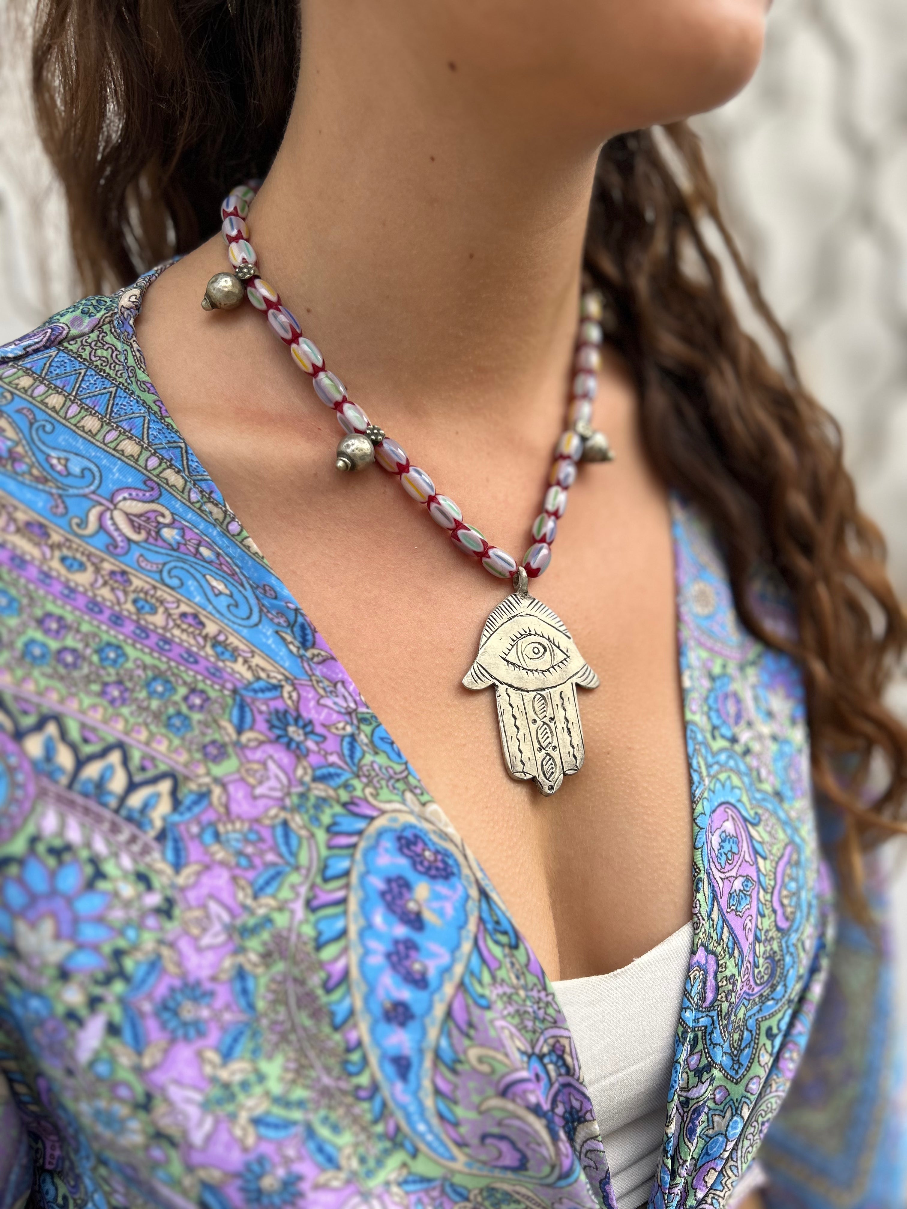 Statement Hamsa Necklace