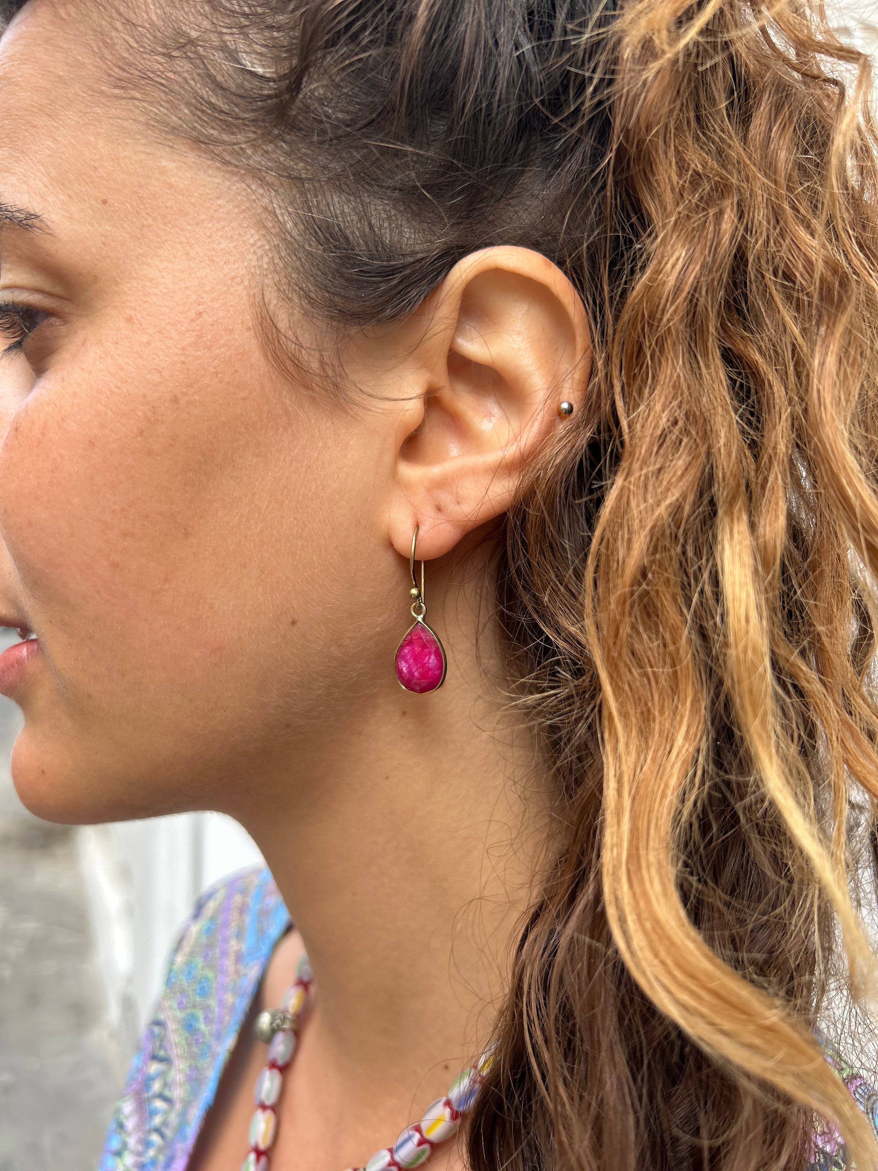 Brass Drop Earrings