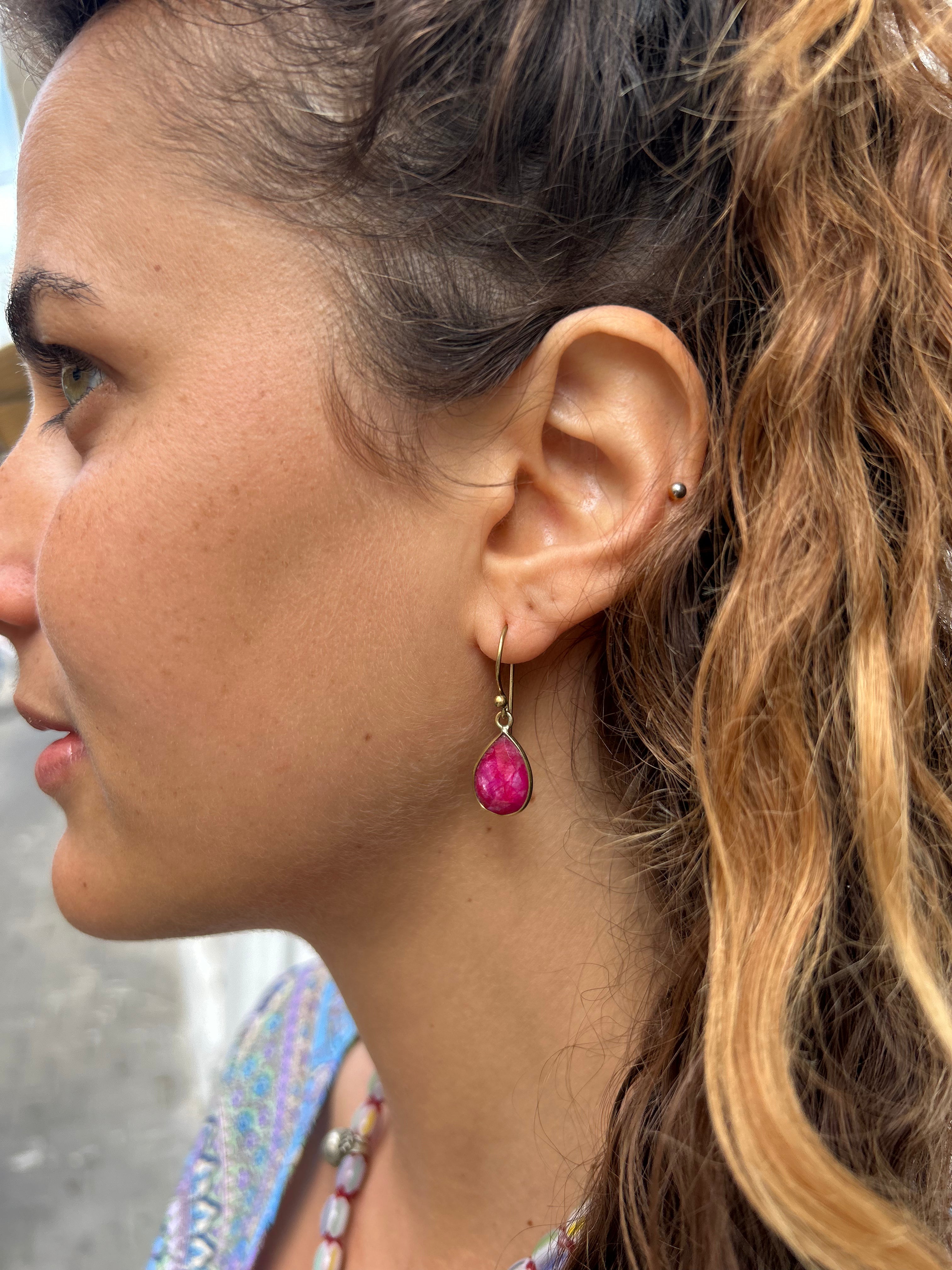 Brass Drop Earrings
