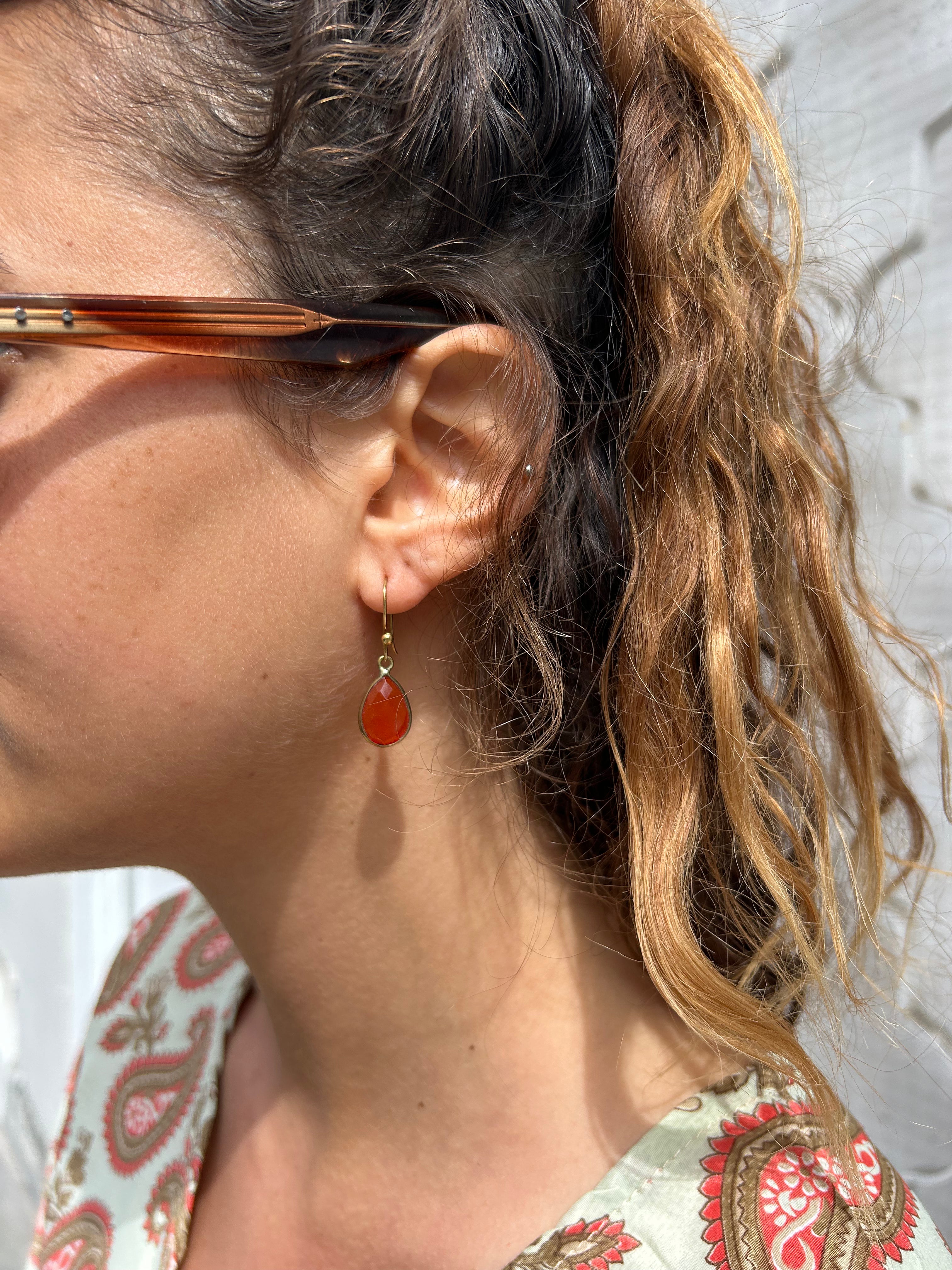 Brass Drop Earrings
