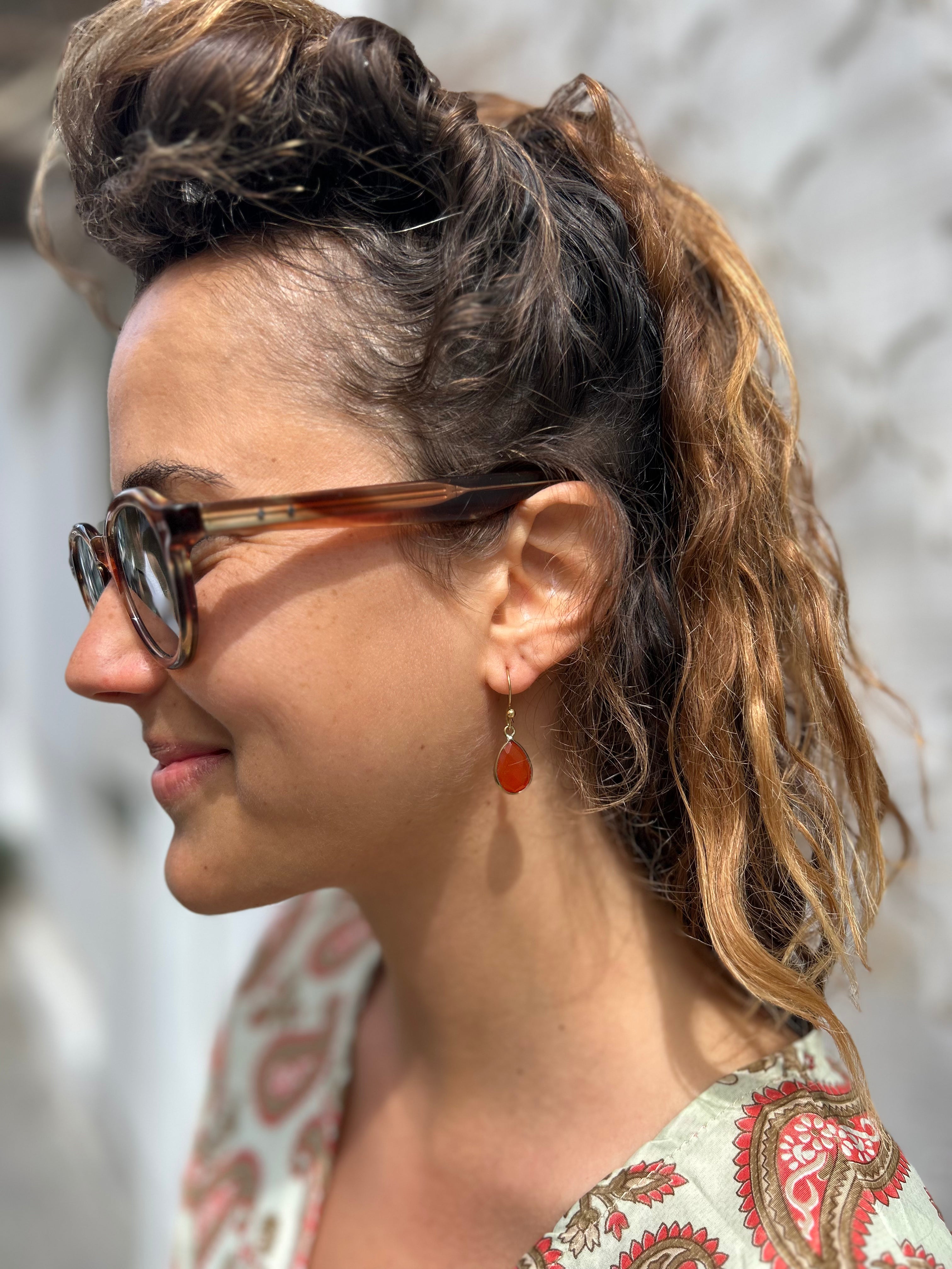 Brass Drop Earrings