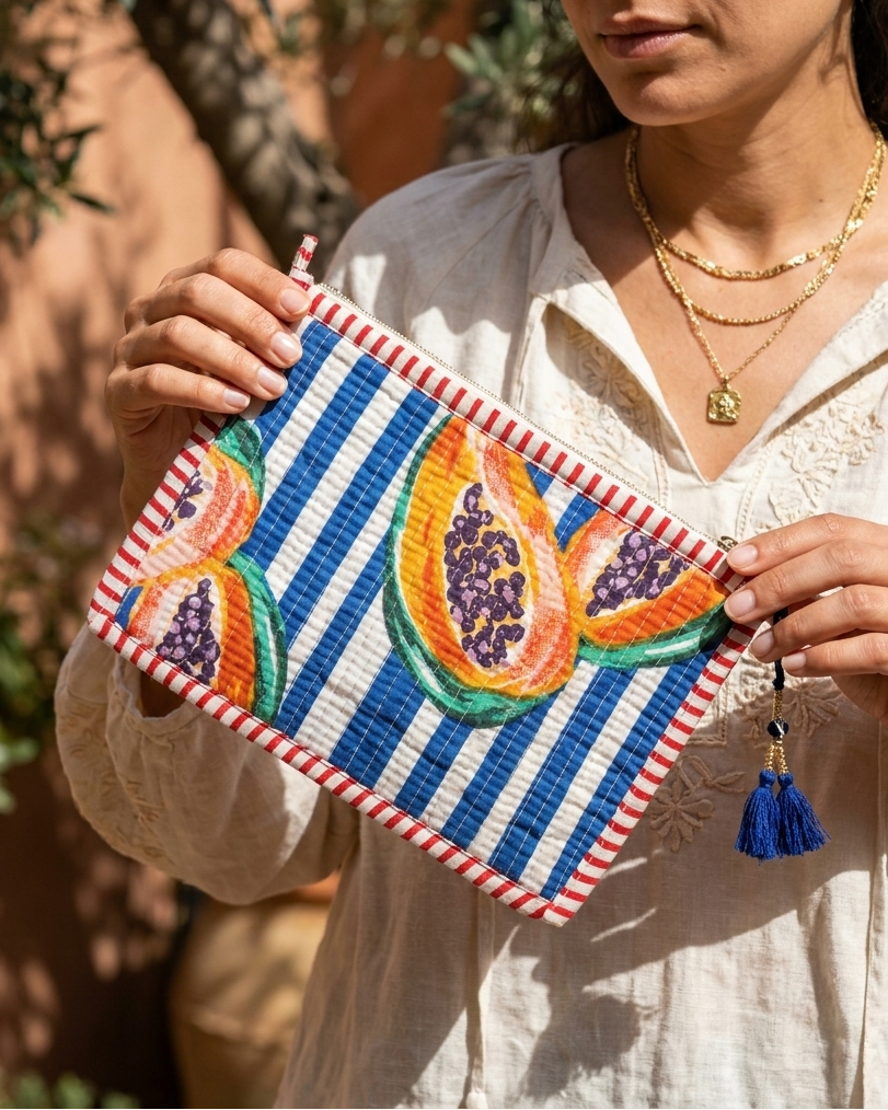 Pouch - Blue Papaya