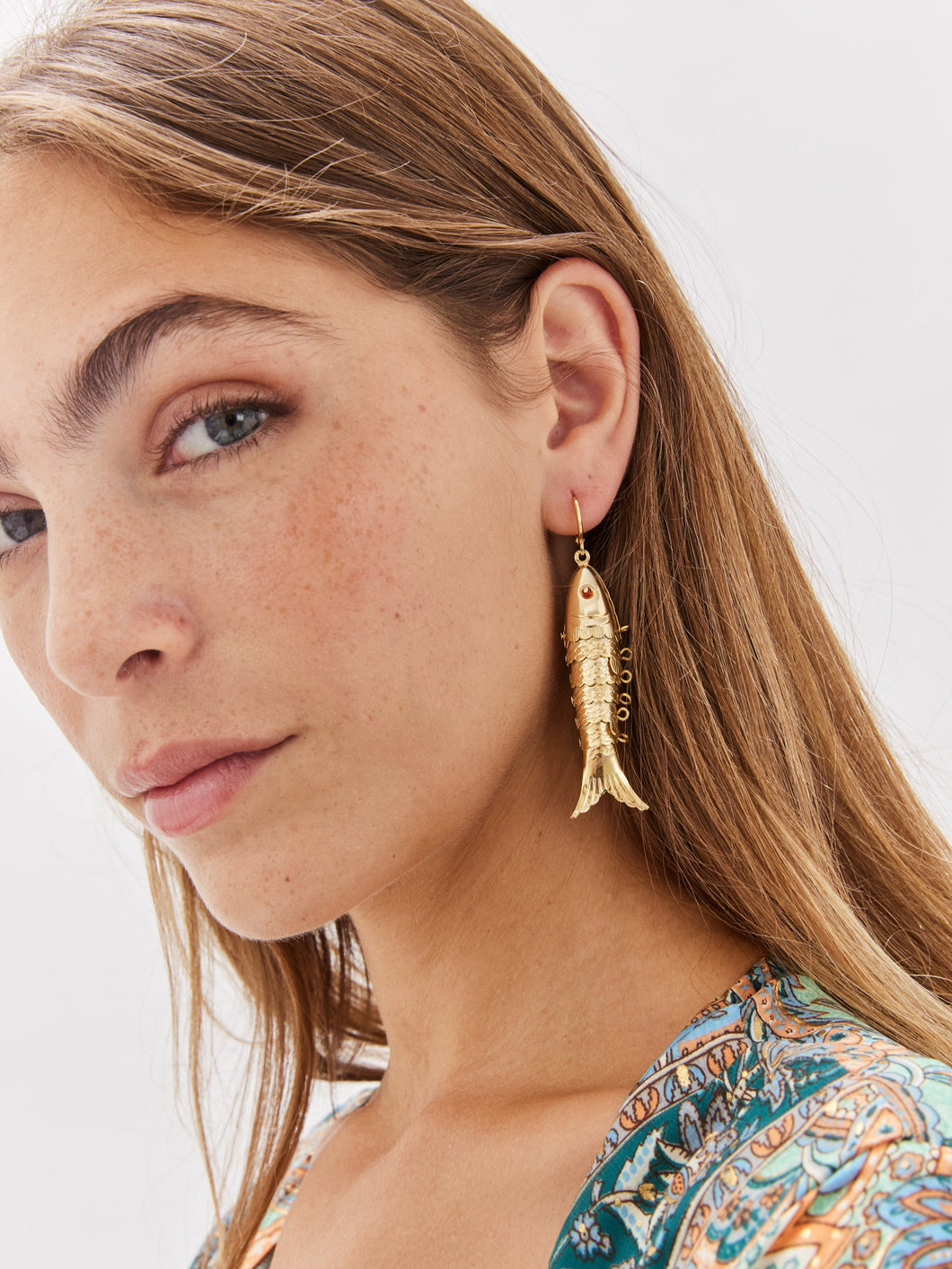 Gold Fish Earring