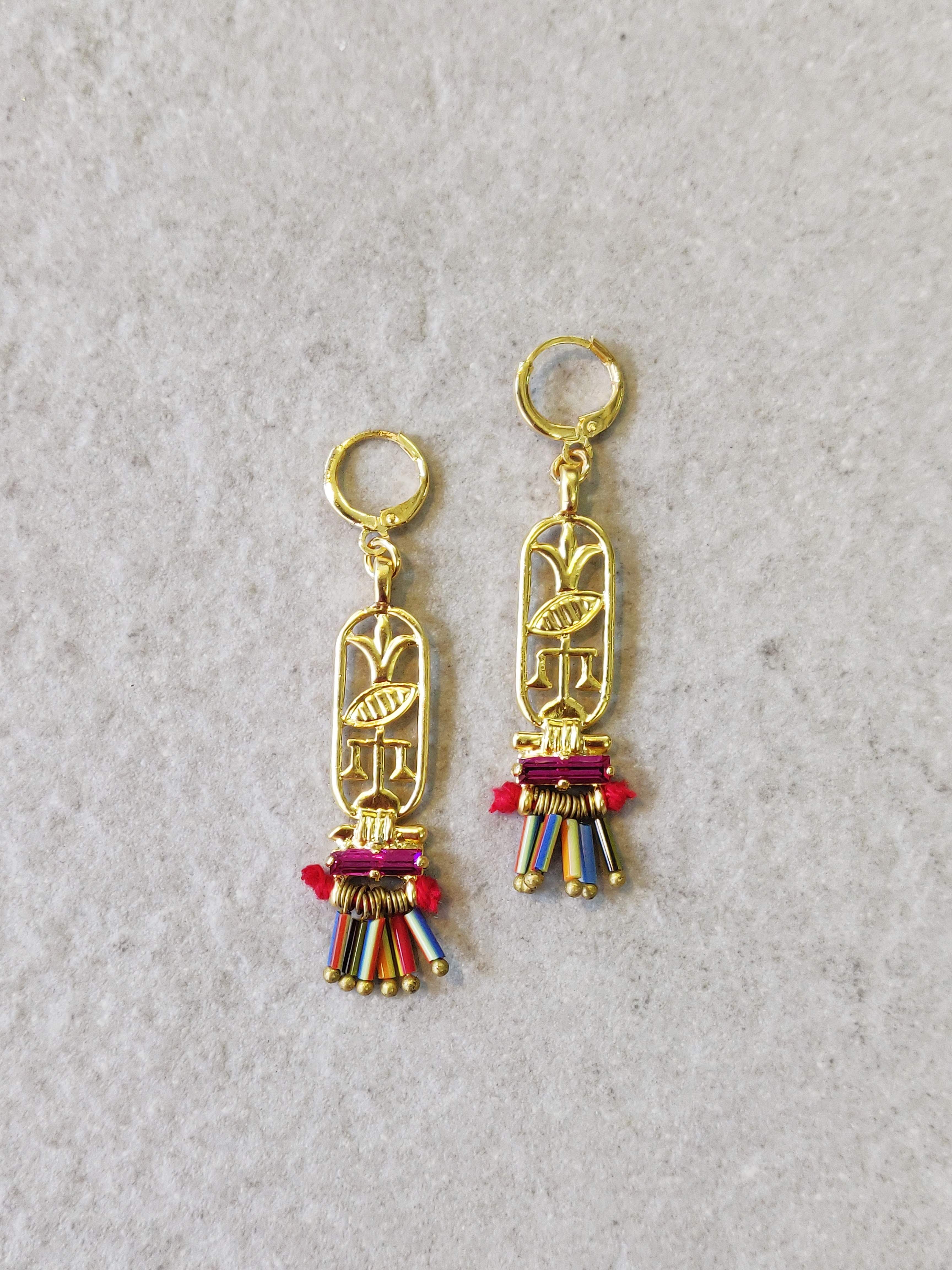 Egyptian Cartouche Earrings