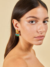 Load image into Gallery viewer, Scarab Fringe Earrings
